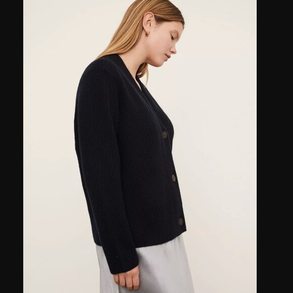 VINCE Ribbed Cardigan Cashmere - Picture 6 of 9